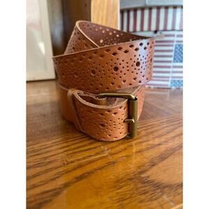 J.Crew, laser cut leather belt size medium/large